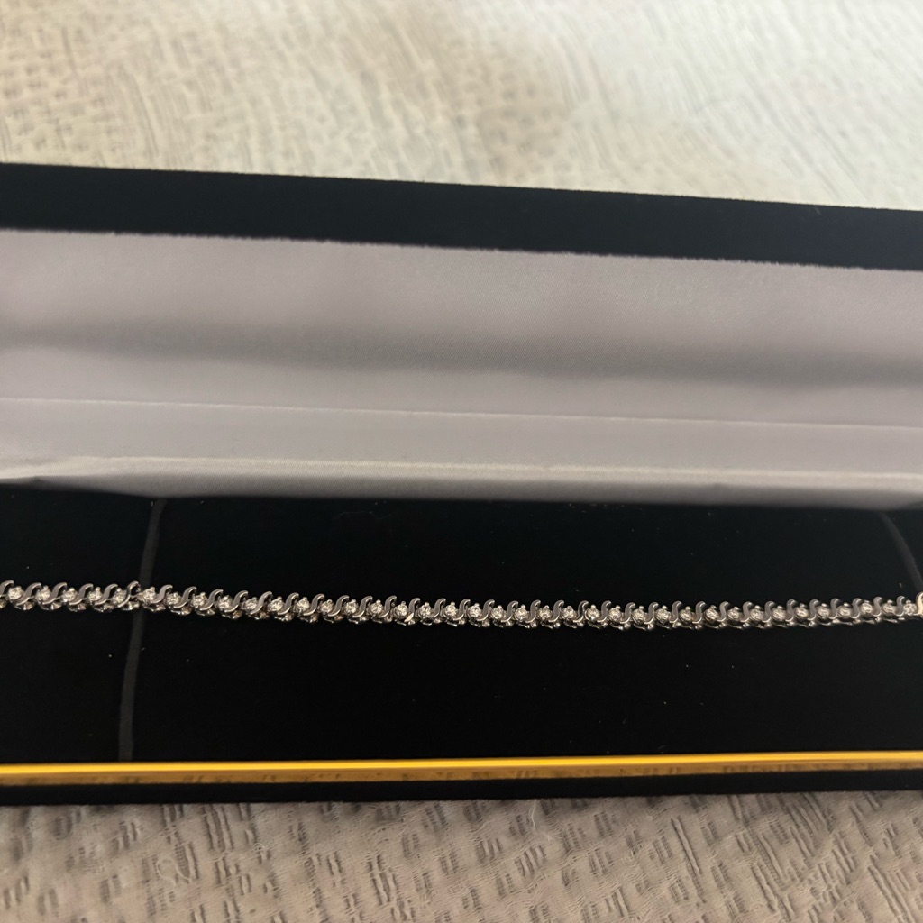 Dazzling Silver Tennis Bracelet